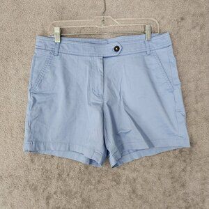 Brooks Brothers Womens Light Blue Cotton & Spandex Shorts Size 12